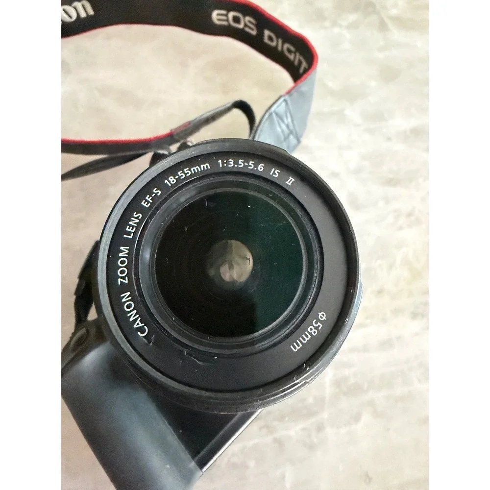 Canon EOS Rebel XS Digital SLR Camera 18-55mm Not Tested for Parts No Charger